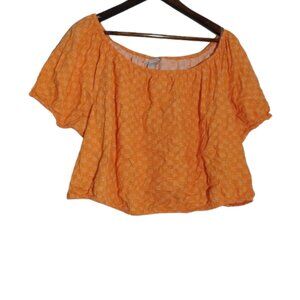 Ava & Viv Orange Women's Crop Top Sz 1X